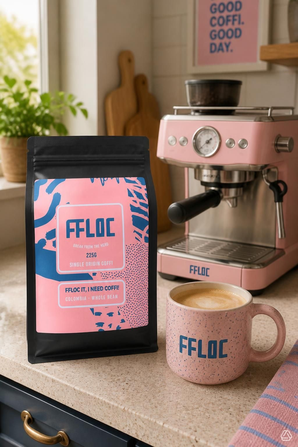 4 unique 225g whole bean coffees for £30. Special offer, FFLOCERS! Colombian caffeinated and decaf Perivian available, FFLOCERS!