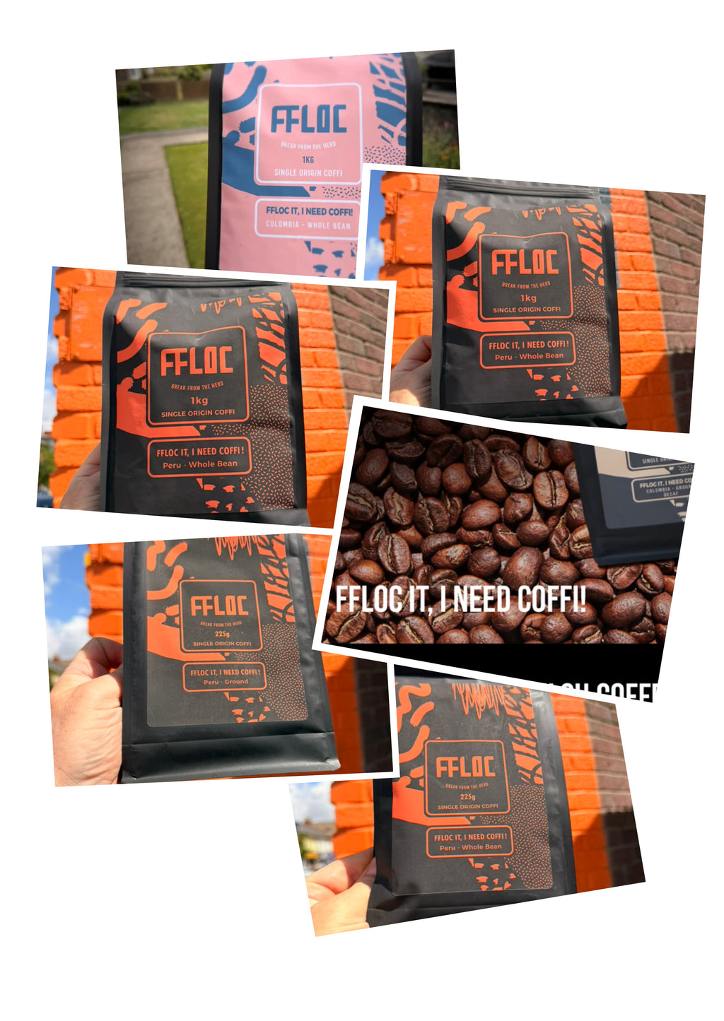 Ffloc Colombian Coffi Whole Bean/Ground 1kg