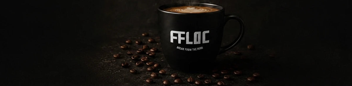 FFLOC Coffi mug with coffee beans